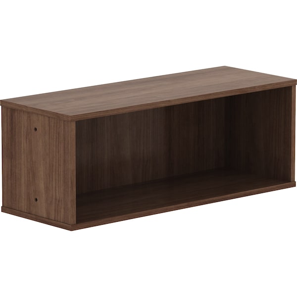 Lorell Storage Rack Panel System Open Storage Cabinet, 15.8 in D X 18.1 in H, 31.5 in W X Laminate, Walnut 90280 - main